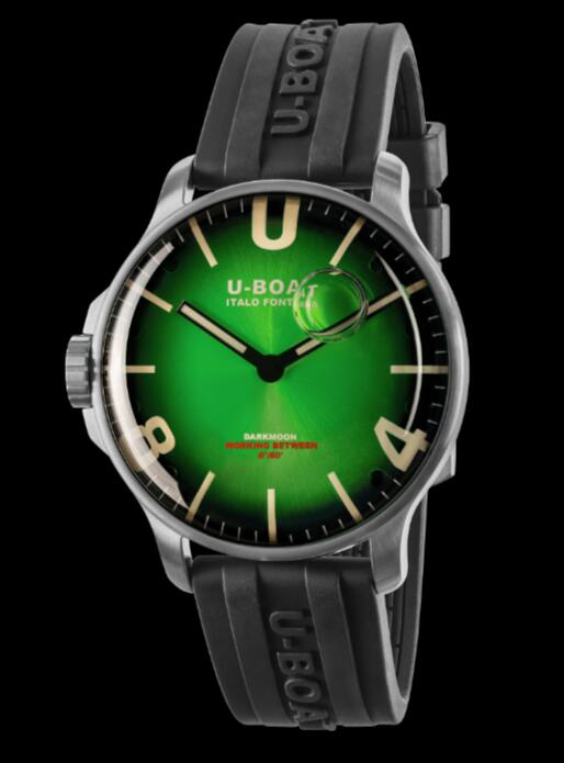 Review U-Boat Darkmoon Watch Replica DARKMOON 44MM GREEN SS SOLEIL 8702/B - Click Image to Close